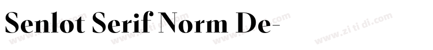 Senlot Serif Norm De字体转换
